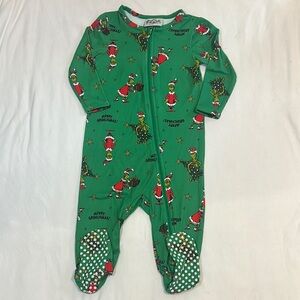Green Bamboo Grinch Kids One Piece